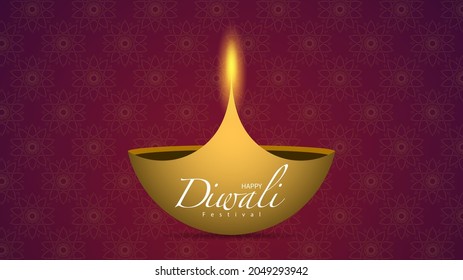 Happy Diwali festival holiday design   of lights  on pink background , Diwali festival celebration in India , Vector Modern design, illustration Vector EPS 10 