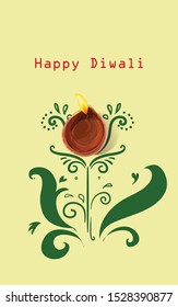 happy diwali festival of india illustration