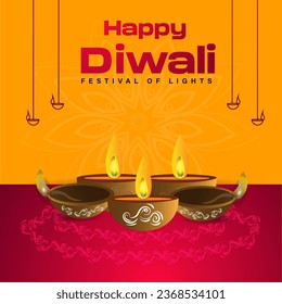 Happy Diwali Festival of light, hand drawn illustration, creative design, Background