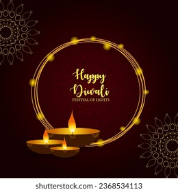 Happy Diwali Festival of light, hand drawn illustration, creative design, Background