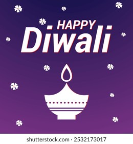 Happy Diwali, festival of light. Modern minimalist design. Fireworks poster, banner and social media template. Vector template for flyer, sticker, postcard, greeting card. EPS 10