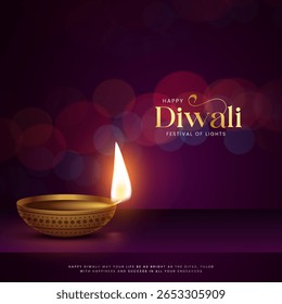 Happy Diwali - festival of lights colorful poster template design with decorative diya lamp. vector illustration.  Indian festival of lights Happy Diwali, holiday Background, Diwali celebration.