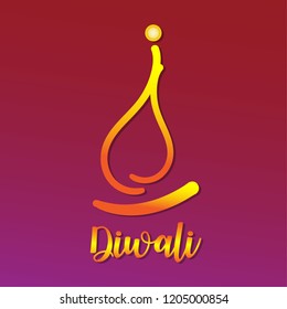 Happy Diwali The Festival of lights, Illustration Vector for Greeting Card, Background, Banner, Web, Graphic.