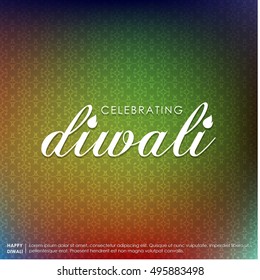 happy diwali. festival of lights and light. graphic design for flyers, brochures and cards. Abstract vector Happy Diwali Background