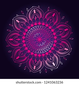 happy diwali festival of lights with mandala