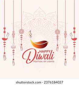 Happy Diwali, festival of lights, Paper Graphic of Indian Rangoli, golden lights, colorful decorative background. Blue magenta background