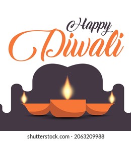 Happy Diwali festival with oil lamp, Diwali holiday Background with diwali element, Diwali celebration sale greeting card,vector.