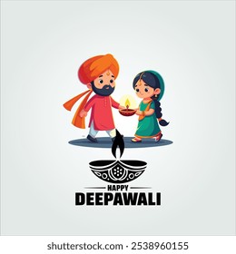 Feliz festival de Diwali com lâmpada de óleo de Diwali, fundo de feriado de Diwali com Diya
