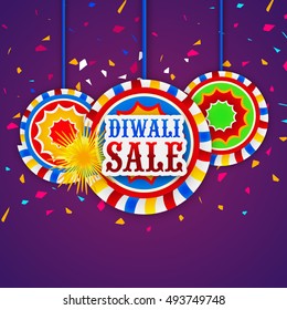 Happy Diwali Festival Sale Background With Cracker