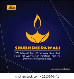 Happy Diwali Festival Social Media Post