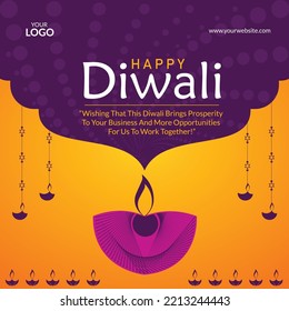 Happy Diwali Festival Social Media Post