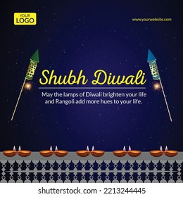 Happy Diwali Festival Social Media Post