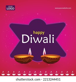 Happy Diwali Festival Social Media Post