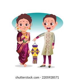 Happy Diwali Festival vector illustration 