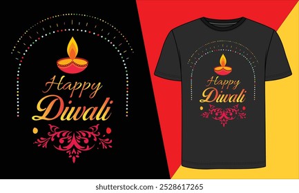 Tarjeta feliz del diwali festivo diwali. Lámparas coloridas de la arcilla diya con las flores en fondo púrpura.