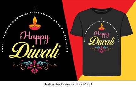 Tarjeta feliz del diwali festivo diwali. Lámparas coloridas de la arcilla diya con las flores en fondo púrpura.