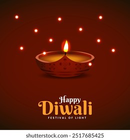 Happy Diwali fetival of lights celebration Indian tradition background. Suitable for banner, social media post design