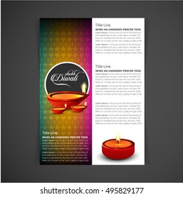 Happy Diwali Flyer Design. Happy Diwali Card. Diwali SALE, Diwali Special offer. Vector illustration