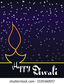 Happy Diwali flyer vector graphic illustration.