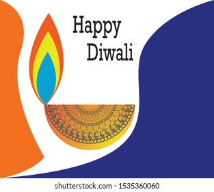 Happy Diwali flyer vector graphic illustration.