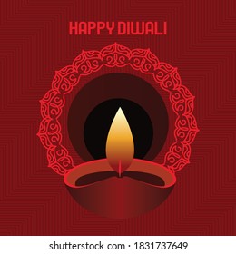 Happy Diwali Greeting Card Design