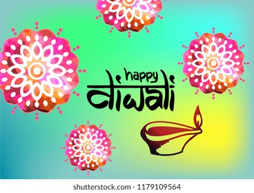 Happy diwali greeting design vector illustration eps 10.