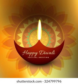 happy diwali greeting vector background design illustration