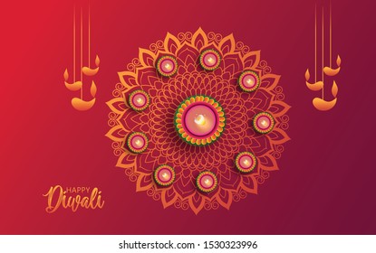 Happy Diwali Greetings Card Poster Design, Banner, 