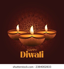 Happy Diwali greetings poster editable vector social media post