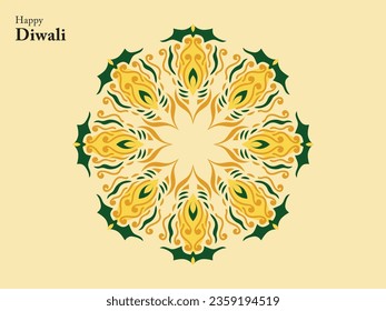 happy diwali hindu traditional ornament lamp festival india element mandala chinese buddha ethnic