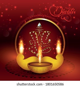 Happy Diwali Holiday background for light festival of India