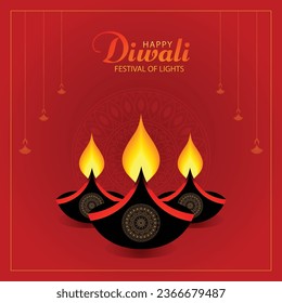 Happy Diwali Illustration Background Design