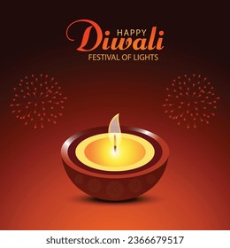 Happy Diwali Illustration Background Design