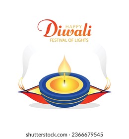 Happy Diwali Illustration Background Design