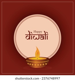 Happy Diwali, illustration Of Burning Diya On Happy Diwali, Diwali Celebration, Festival Of Lights With Background
