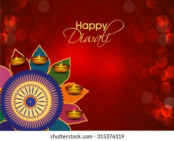 Happy Diwali Illustration, Flyer Design for Diwali festival 