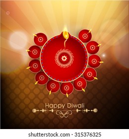 Happy Diwali Illustration, Flyer Design for Diwali festival 