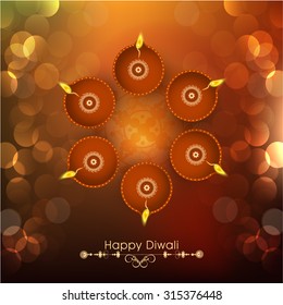 Happy Diwali Illustration, Flyer Design for Diwali festival 