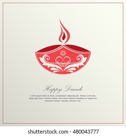 Happy Diwali Illustration, Flyer Design for Diwali festival