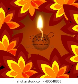 Happy Diwali Illustration, Flyer Design for Diwali festival 