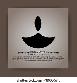 Happy Diwali Illustration, Flyer Design for Diwali festival