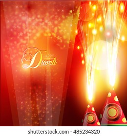 Happy Diwali Illustration, Flyer Design for Diwali festival