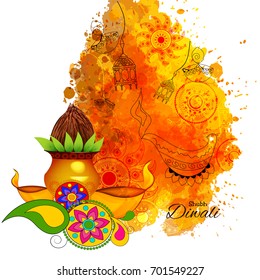 Happy Diwali Illustration, Flyer Design for Diwali festival