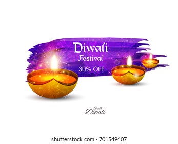 Happy Diwali Illustration, Flyer Design for Diwali festival
