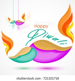 Happy Diwali Illustration, Flyer Design for Diwali festival.