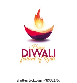 Happy diwali illustration. graphic design for flyers, brochures and cards