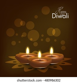 Happy Diwali Illustration,Beautiful Vector Background for diwali, Flyer Design for Diwali festival