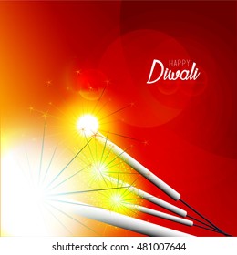 Happy Diwali Illustration,Beautiful Vector Background for diwali, Flyer Design for Diwali festival
