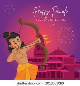 Happy Diwali Indian festival banner design template.