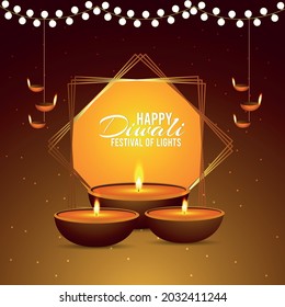 Happy diwali indian festival celebration background